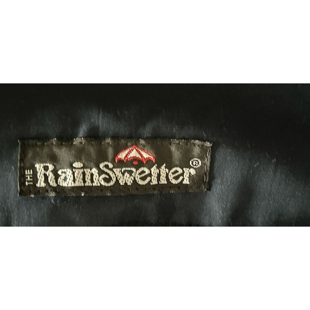 RainSweater Navy Blue Crewneck Pullover Sweater With Reinforced Shoulder Panels - Picture 6 of 6